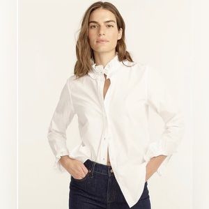 J.Crew Classic-fit ruffleneck shirt